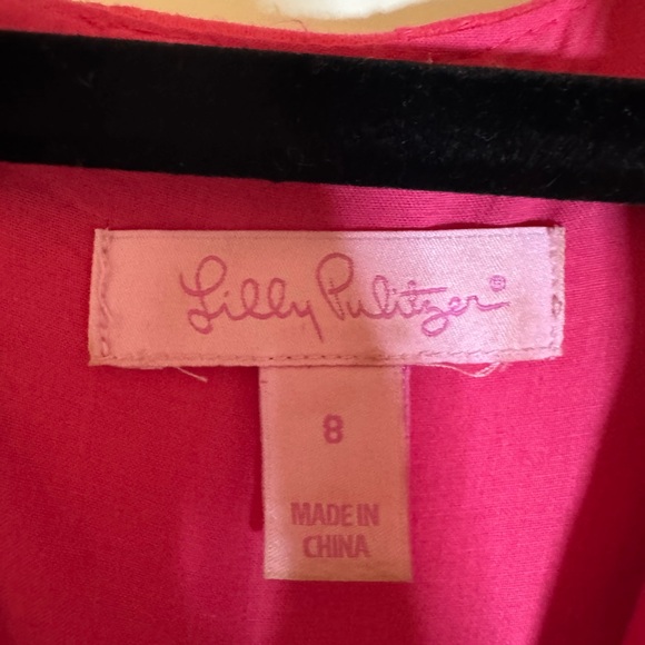 Lilly Pulitzer Augusta Anchor Print Jacquard‎ Lace Trim Shift Dress Size 8 - Picture 5 of 14